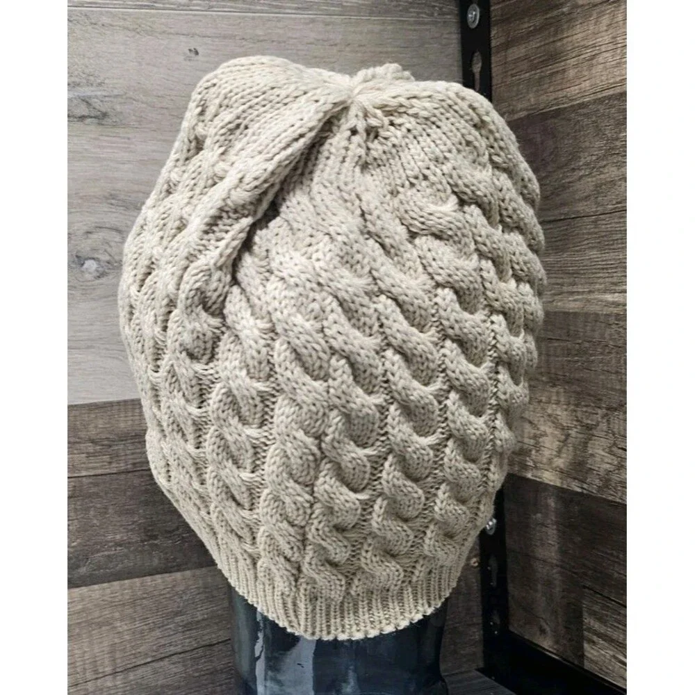 Richardson 138 SAND Women's Cable Knit Beanie SMALL